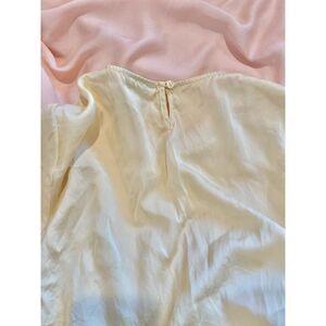 Silk short sleeve tee yellow tshirt silk top